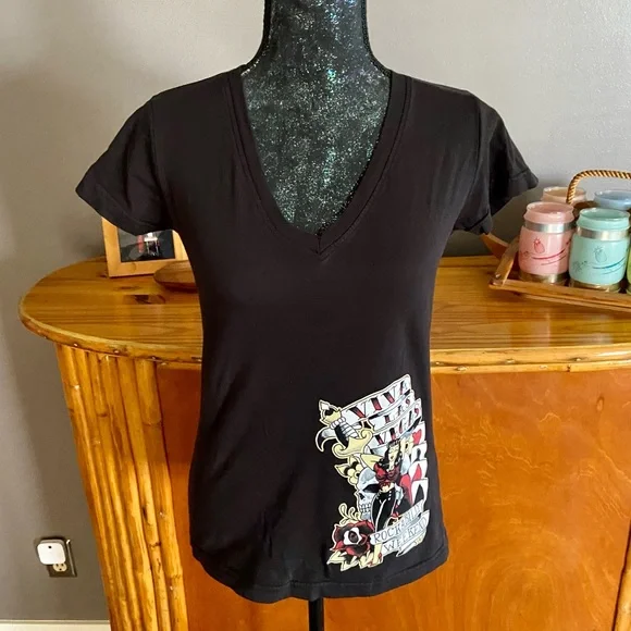 Viva Las Vegas Rockabilly Weekend Black Tee - Picture 3 of 8